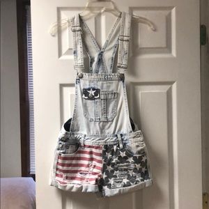 Harmony + Havoc American Flag overalls